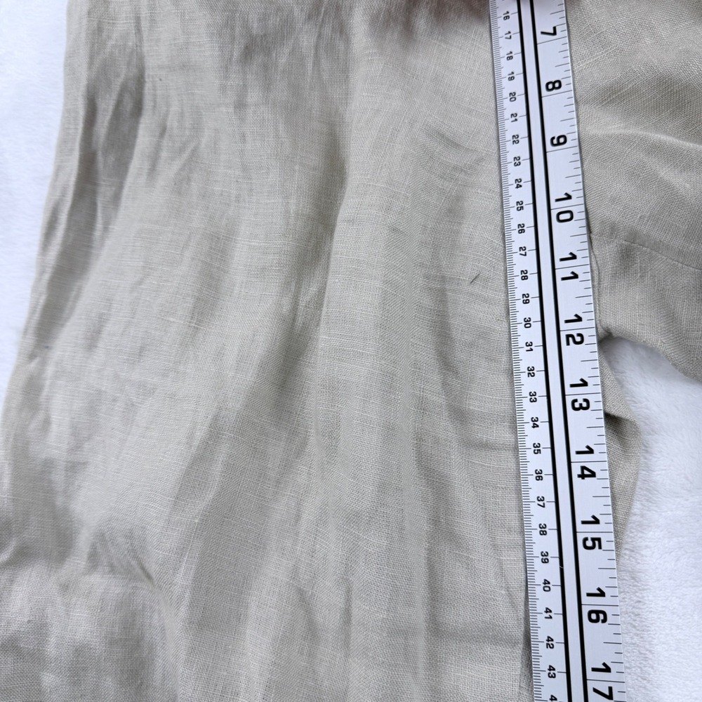 Uniform John Paul Richard Pants Linen Drawstring Wide Leg Tan Size 10 - Picture 4 of 7